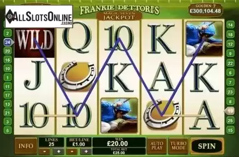 Wild Win screen 1. Frankie Dettori's Magic Seven Jackpot from Playtech