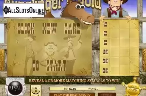 Screen2. Gunslingers Gold Scratch and Win from Rival Gaming