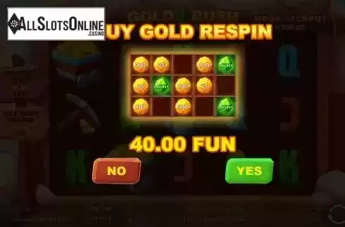 Buy Bonus Respins Screen