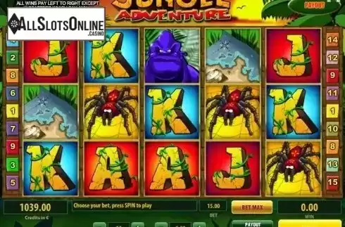 Reel screen. Jungle Adventure (Tom Horn Gaming) from Tom Horn Gaming