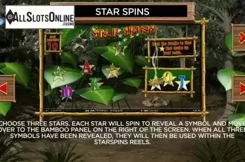 Star Spins screen