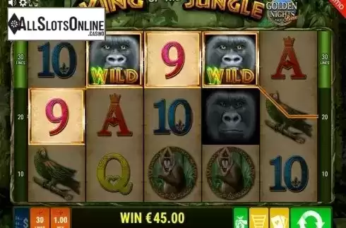 Wild win screen. King of the Jungle GDN from Gamomat