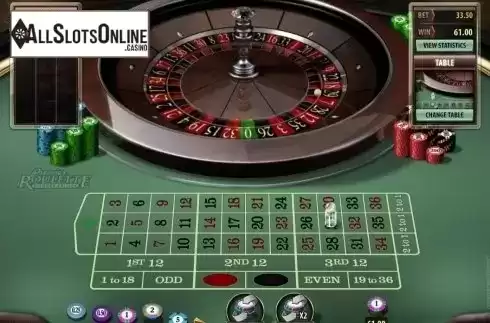 Game Screen. Premier Roulette Diamond Edition from Microgaming