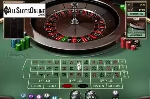 Game Screen. Premier Roulette Diamond Edition from Microgaming