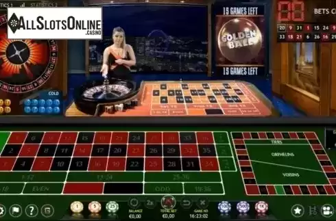 Game Screen. Roulette Golden Ball Live casino from Extreme Live Gaming
