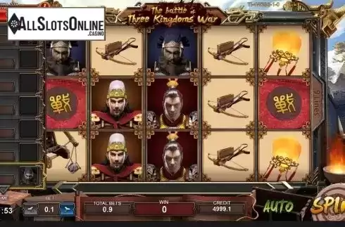 Reel screen. The Battle of Three Kingdoms War from Popular Gaming
