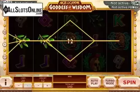 Screen9. Age of the Gods Goddess of Wisdom from Playtech Origins