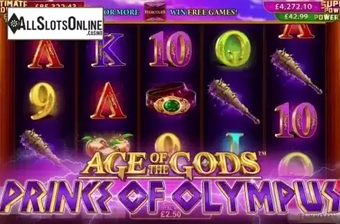 Screen 1. Age of The Gods™ Prince of Olympus from Playtech