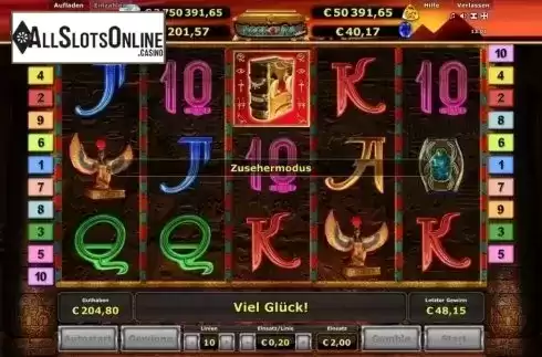 Screen 1. Book of Ra Deluxe Jackpot Edition from Novomatic