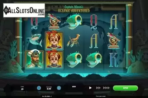 Reel Screen. Captain Manta's Oceanic Adventures from Roxor Gaming