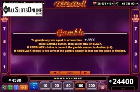 Gamble screen