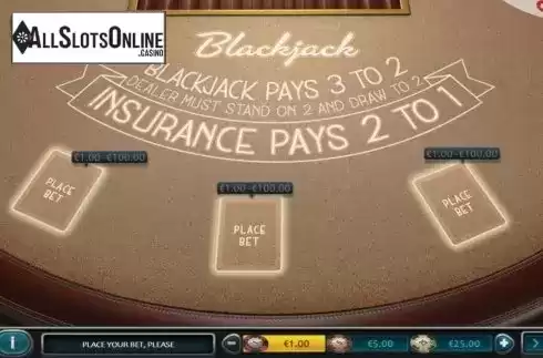 Game Screen 1. European Blackjack (Nucleus Gaming) from Nucleus Gaming