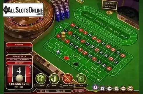 Game workflow. European Roulette Pro Special (GVG) from GVG