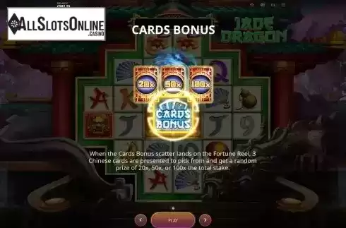 Cards bonus screen