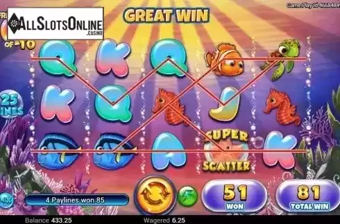 Free Spins screen. Reels Of Fortune (Top Trend Gaming) from TOP TREND GAMING
