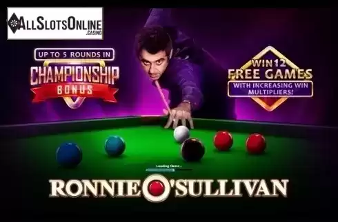 Intro Game screen. Ronnie O'Sullivan: Sporting Legends from Playtech
