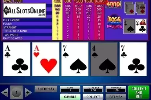 Game Screen. Texas Hold'em Joker Poker (iSoftBet) from iSoftBet