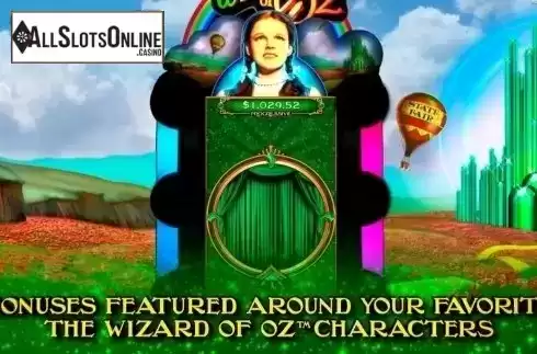 Intro Game screen. Wizard of Oz Road to Emerald City from WMS