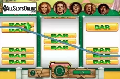 Win screen. Wizard of Oz Road to Emerald City from WMS