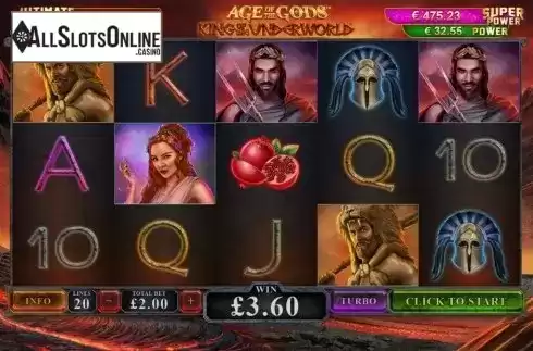 Reel Screen. Age Of Gods Ruler of the Dead from Playtech Vikings