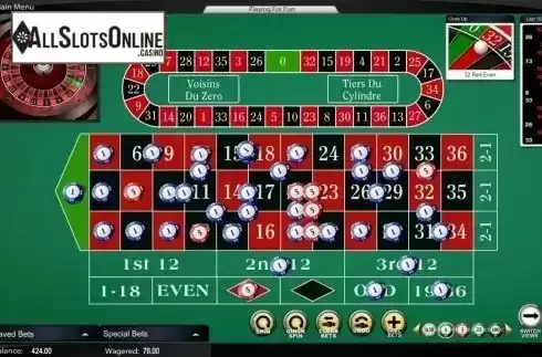 Game Screen 1. European Roulette (Top Trend Gaming) from TOP TREND GAMING