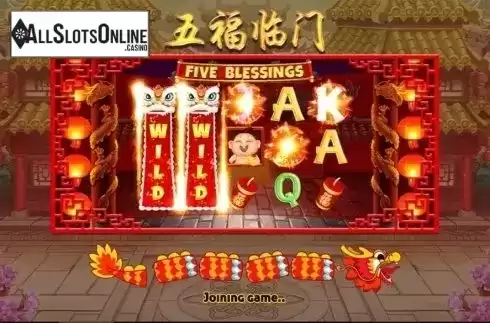 Intro screen. Five Blessings	(Triple Profits Games) from Triple Profits Games