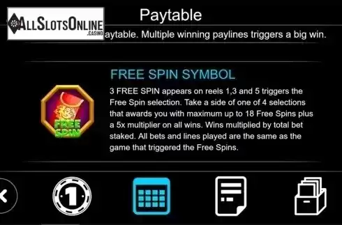 Paytable 2. Five Blessings	(Triple Profits Games) from Triple Profits Games
