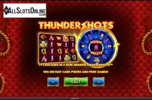 Thundershots feature screen