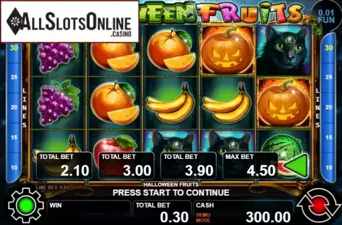 Reel screen. Halloween Fruits (Casino Technology) from Casino Technology