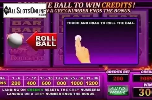 Bonus game. Hot Roulette - Triple Double Diamond from IGT