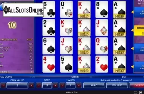 Game Screen 2. Joker Poker 4 Hands (Espresso Games) from Espresso Games