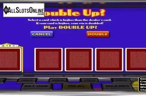 Game Screen. Pyramid Double Bonus Poker (Betsoft) from Betsoft