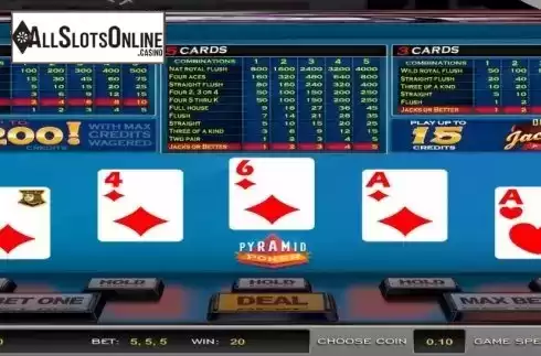 Win Screen. Pyramid Poker Double Jackpot Poker (Nucleus Gaming) from Nucleus Gaming