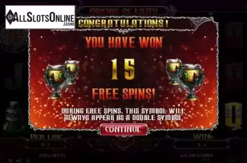 Free Spins 1. Origins Of Lilith Expanded Edition from Spinomenal