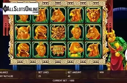 Reels screen. Chinese Zodiac (Triple Profits Games) from Triple Profits Games