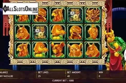 Bonus symbol game screen. Chinese Zodiac (Triple Profits Games) from Triple Profits Games