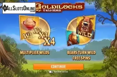 Screen 1. Goldilocks with Achievements Engine from Quickspin