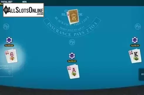 Reel screen. High Roller Blackjack Perfect Pairs from OneTouch