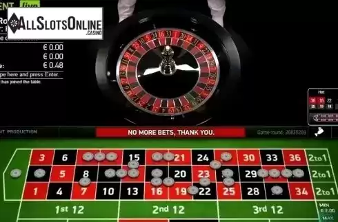 Game Screen. Italian Roulette Live Casino (NetEnt) from NetEnt