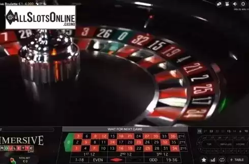 Game Screen. Immersive Roulette from Evolution Gaming