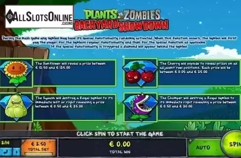Info 1. Plants vs Zombies: Backyard Showdown from IGT