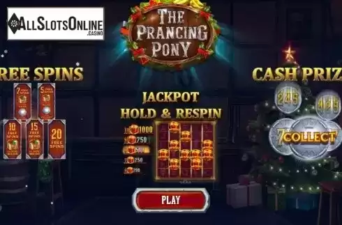 Start Screen. The Prancing Pony Christmas Edition from Pariplay