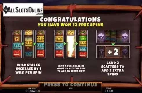 Free Spins Win Screen 2