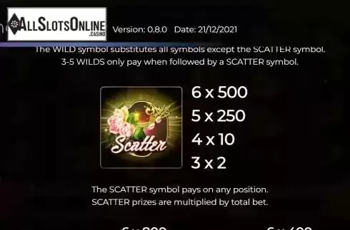 Scatter Feature screen