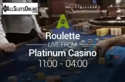 Roulette live from Platinum Casino