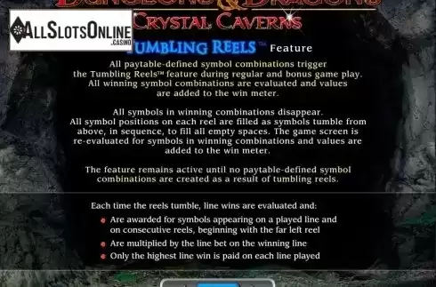 Screen2. Dungeons and Dragons Crystal Caverns from IGT