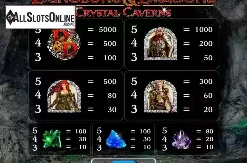 Screen3. Dungeons and Dragons Crystal Caverns from IGT