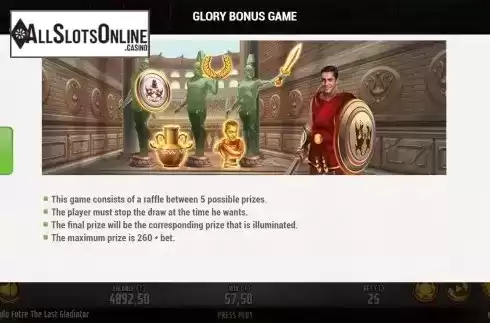 Bonus game screen 3