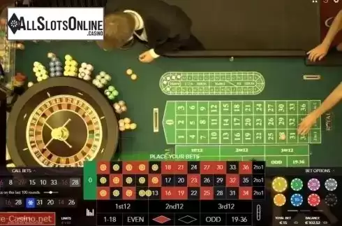 Game Screen. Royal Casino Authentic Roulette Live from Authentic Gaming