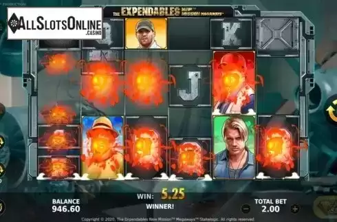 Win Screen 1. The Expendables New Mission Megaways from StakeLogic